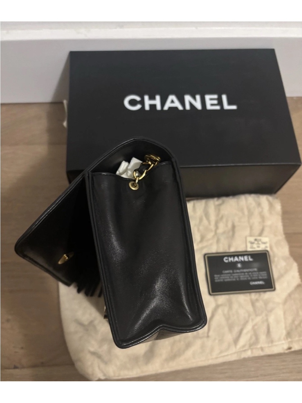 Chanel Diamond Quilt Flap Bag With Logo Box, Dust Bag & Card - Picture 9 of 13